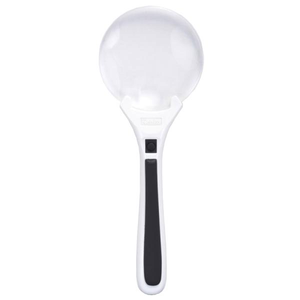 在庫状況：お取り寄せ/◆LEDライトで手元を明るく照らし、フチなしレンズで視界を妨げない見やすいルーペ◆新聞、雑誌、地図などを長時間見るときにも目が疲れにくい倍率2倍◆より小さな文字も見やすい3.5倍の小玉レンズも付いて、さらに拡大して見た...