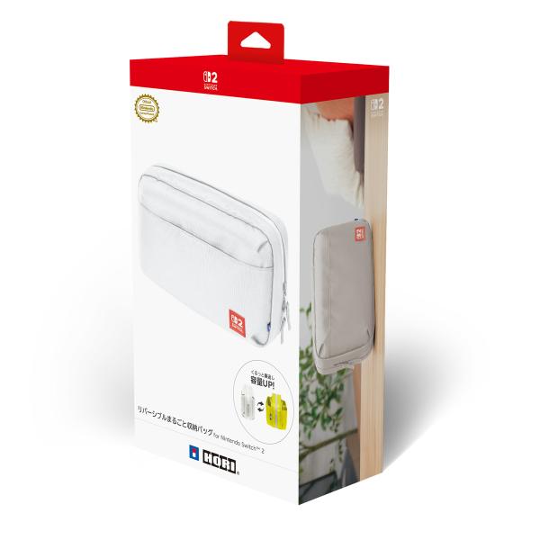 ホリ リバーシブルまるごと収納バッグ for Nintendo Switch 2 ホワイト×イエロー 返品種別B