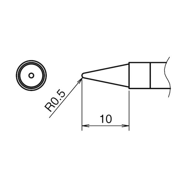 白光 こて先 0.5B型 T39-B05 返品種別B