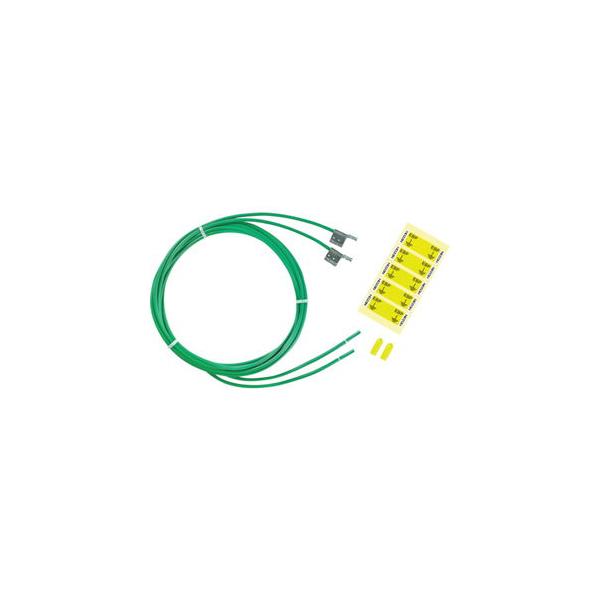 在庫状況：お取り寄せ/お届け：約2週間/◆カシメタイプのアース線です。◆アースシール付属で、アース接続箇所が一目で分かります。◆マットの接地用に。/[F127トラスコ]