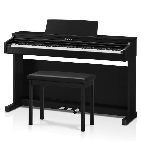 ピアノ　椅子　カワイ KAWAI カワイ 電子ピアノ(サテンブラック調仕上げ)(固定椅子