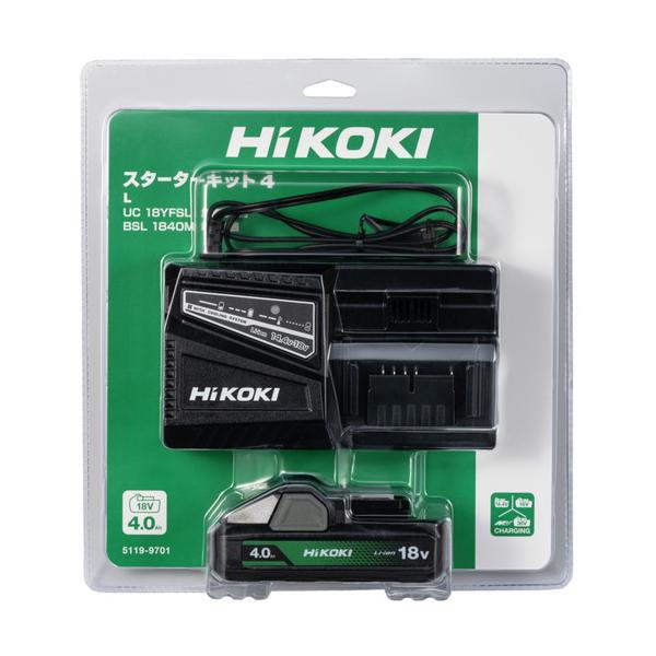他サイト： HiKOKI 充電器スターターキット4 (バッテリーBSL1840M・充電器UC18YFSL) ハイコーキ(日立工機) UC18YFSL(L) 返品種別Bの商品画像