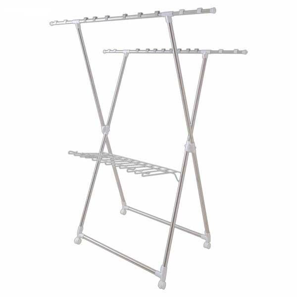 他サイト： アイリスオーヤマ 風ドライ室内物干し(本体サイズ：幅90〜139×奥行80×高さ183cm) KDM-8514X 返品種別Aの商品画像