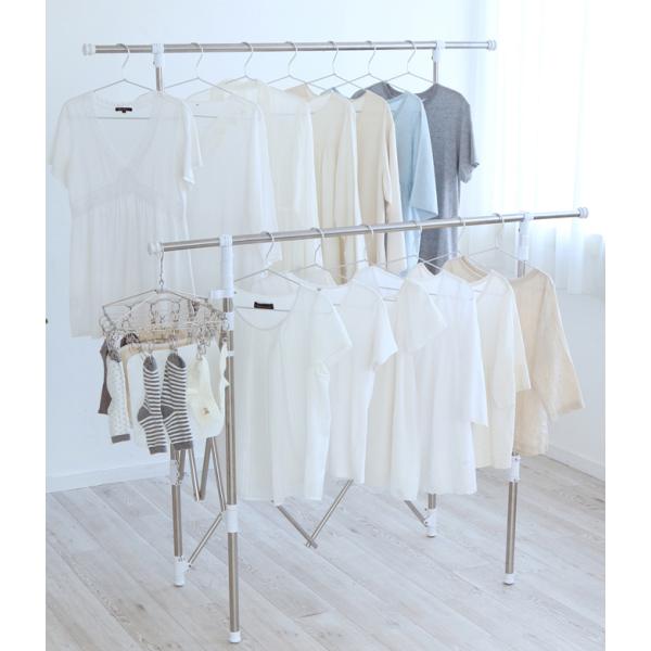 他サイト： アイリスオーヤマ 伸縮スリム収納物干し(幅105.5〜140×奥行72.5×高さ116.5〜165cm) IRIS SSSM-140 返品種別Aの商品画像