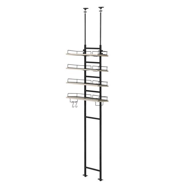 他サイト： アイリスオーヤマ つっぱりランドリーラック(ブラック/ アッシュグレー) TLR-4ブラツク/ アツシユグレ- 返品種別Aの商品画像