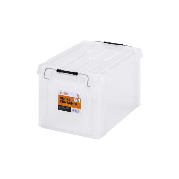 在庫状況：お取り寄せ/お届け：2〜3週間/◆金属バックル仕様のフタ付コンテナ◆バックルの成形部分に凸面が付いているため指に引っかかりやすく、バックルをフタから取り外しやすくなっています◆重い荷物を入れて持ち運ぶ際にも手が痛くならないよう、持...