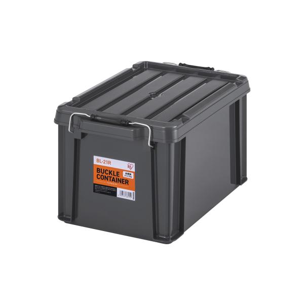 在庫状況：お取り寄せ/お届け：2〜3週間/◆金属バックル仕様のフタ付コンテナ◆バックルの成形部分に凸面が付いているため指に引っかかりやすく、バックルをフタから取り外しやすくなっています◆重い荷物を入れて持ち運ぶ際にも手が痛くならないよう、持...