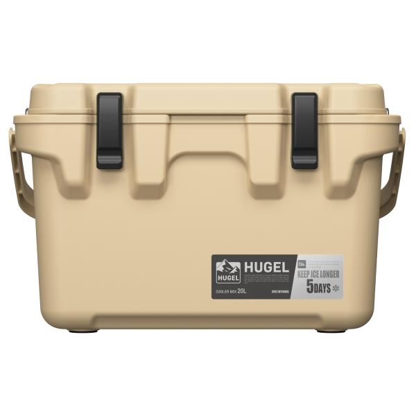 アイリスオーヤマ HUGEL(ヒューゲル) クーラーボックス 20L(ベージュ)(ハンドル・ショルダーベルト付き) 返品種別A