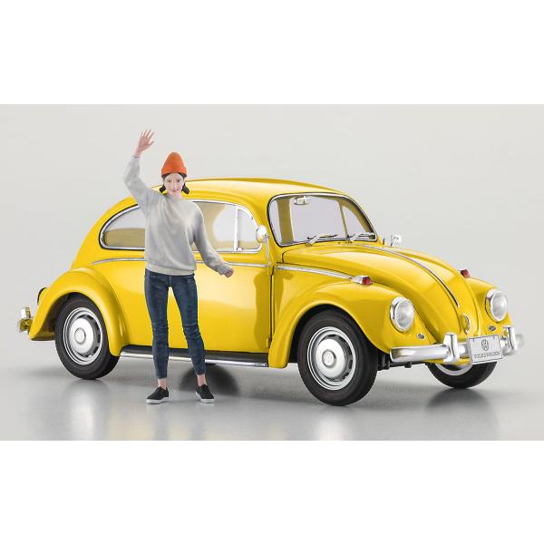 フォルクスワーゲンビートル、フィギュア ハセガワ 1/ 24 フォルクスワーゲン ビートル 1967 w/ ガールズ