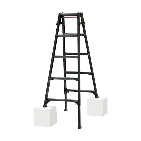 他サイト： 長谷川工業 ハシゴ兼用伸縮脚立(ブラックレーベル)RYZB-15(10138)(他商品同時購入不可)メーカー直送(沖縄県・離島はお届け対象外) RYZB-15 返品種別Bの商品画像