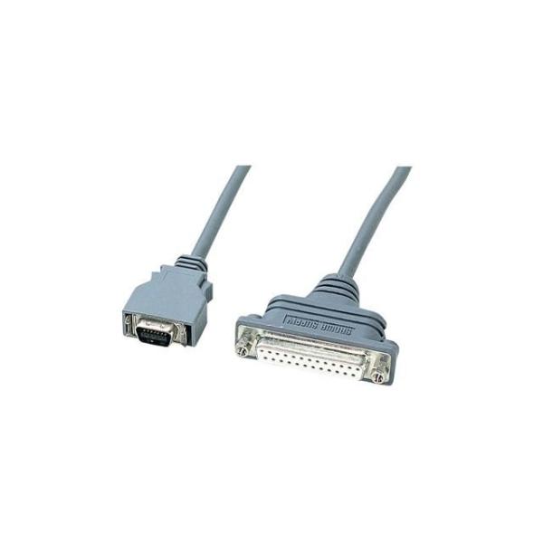 サンワサプライ RS-232C変換ケーブル(モデム・TA用・0.2m) セントロニクスハーフ14pinオス−D-sub25pinメスミリナット KRS-HA1502FK 返品種別A