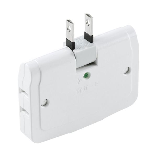 他サイト： サンワサプライ 雷ガードタップ(2P・3個口・スイングプラグ) TAP-SP223 返品種別Aの商品画像