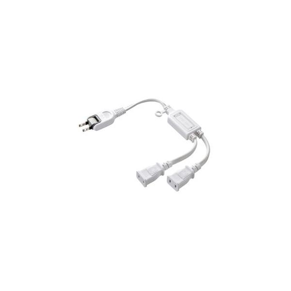他サイト： サンワサプライ ACアダプタ専用電源延長コード(2分岐・2P・2個口・ホワイト) TAP-EX2WN 返品種別Aの商品画像