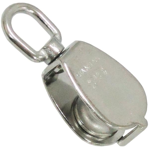 在庫状況：お取り寄せ/お届け：約1週間/※表記寸法には多少の誤差がございます。ご了承ください。◆ロープを通して、荷物の吊下げや引っ張る作業に使います。◆アイの部分が回転するので、ロープのより戻しができます。◆ステンレス製なので、防錆性・耐候...