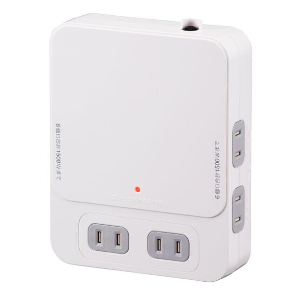 他サイト： オーム 拡張コンセント TVボードバック用(6個口) OHM HS-TK6TV1-W 返品種別Aの商品画像