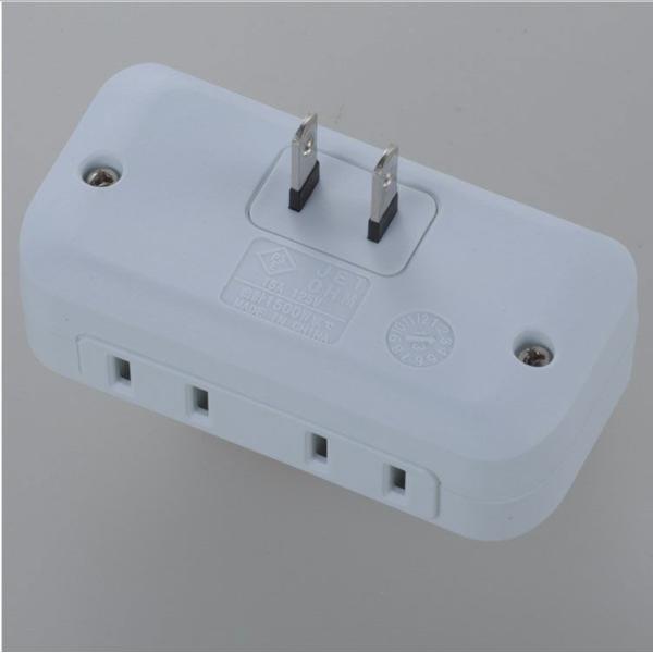 他サイト： オーム LED個別スイッチ付き 節電タップ(2個口 直付式) OHM HS-A1758W 返品種別Aの商品画像