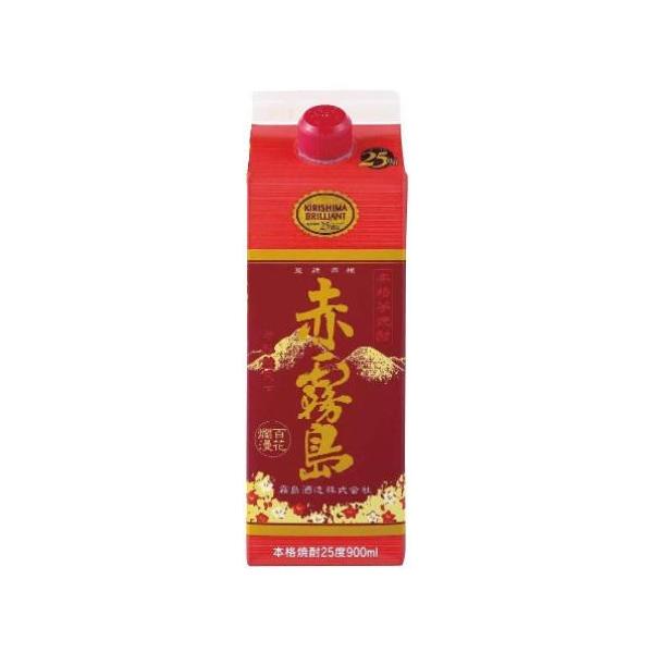 赤霧島 紙パック 25度 900ml(芋焼酎) 霧島酒造 返品種別B