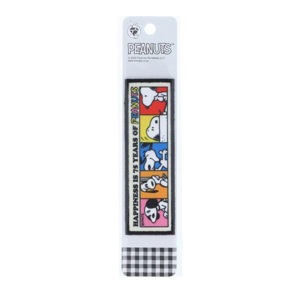 他サイト： KIYOHARA PEANUTS アイロン接着 プリントワッペン SN 75th スヌーピー W110×H32mm RIO-3201 返品種別Bの商品画像