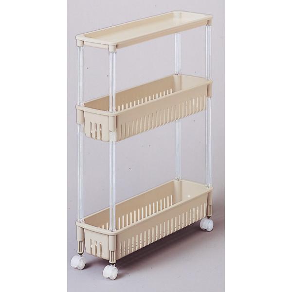 在庫状況：お取り寄せ/7日〜10日で出荷/◆キッチンやリビング、サニタリーの整理に便利なテーブル付きワゴン◆高さのあるものも倒れ落ちにくい深型のメッシュカゴ◆キャスター付きだから移動が楽です・組立：お客様組立/[SANKOTPW1121BE]