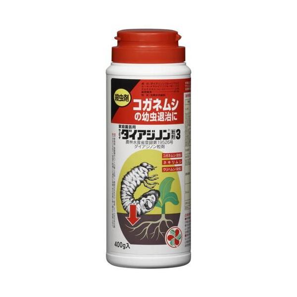 他サイト： 家庭園芸用サンケイダイアジノン粒剤3 (400g) KINCHO園芸 返品種別Aの商品画像
