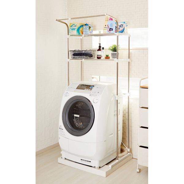 在庫状況：在庫僅少/※棚の高さ調節はできません◆防水パンにも床にも対応(防水パン対応パーツ付き)◆小物収納に便利なフラット棚◆ハンガー掛け付・サイズ(約)：610〜970×560×1810mm/[NY292ベストコ]