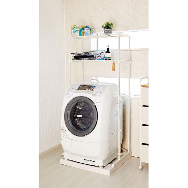 在庫状況：お取り寄せ/お届け：約2週間/※棚の高さ調節はできません◆防水パンにも床にも対応(防水パン対応パーツ付き)◆小物収納に便利なメッシュ棚◆横幅の伸縮可能・サイズ(約)：650〜970×475×1610mm/[NY293ベストコ]