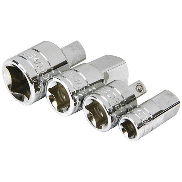 他サイト： SK11 ソケットアダプターセット(6.35→9.5mm、9.5→12.7mm、9.5→6.35mm、12.7→9.5mm) 藤原産業 SSA-4S 返品種別Bの商品画像