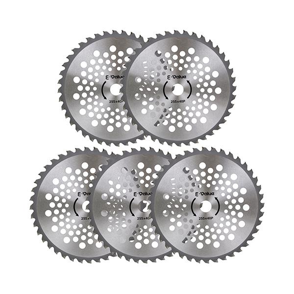 他サイト： E-Value 軽量タイプチップソー5枚組 255mm×40P×5P E-Value ETT-255MMX40PX5P 返品種別Bの商品画像