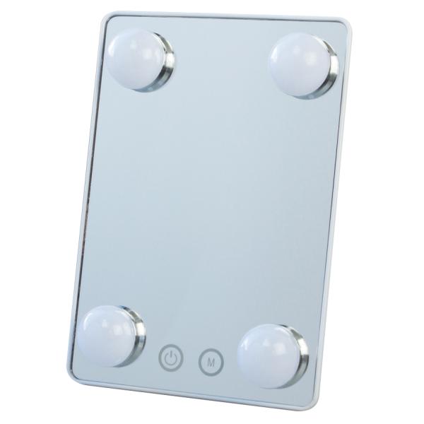 在庫状況：お取り寄せ/7日〜10日で出荷/◆鏡の四辺に取り付けてあるLEDは3種類の色調に変更できます。◆タッチセンサーで簡単変更、電球色・昼白色・昼光色と使い分けもラクラク。◆正面の鏡に合計4個のLEDを搭載。・サイズ(約)：幅15×奥行...