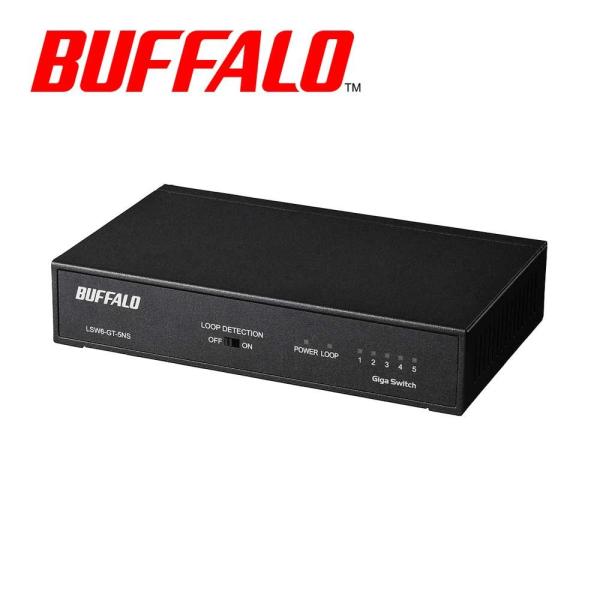 他サイト： バッファロー｜BUFFALO Giga対応 5ポート スイッチングハブ(ブラック) BUFFALO LSW6-GT-5NS/ BK 返品種別Aの商品画像