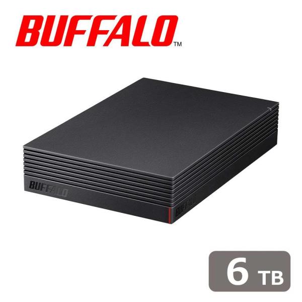 他サイト： バッファロー｜BUFFALO USB3.2(Gen1)対応 CMR HDD採用 外付けHDD 6TB HD-EDC6U3-BA 返品種別Bの商品画像