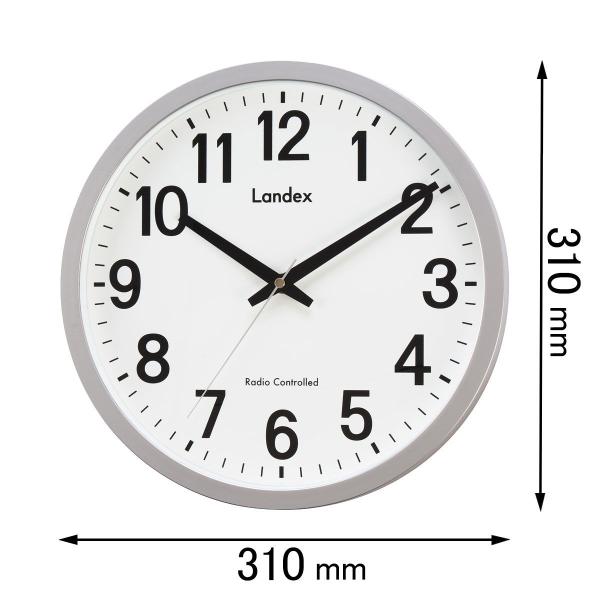 在庫状況：在庫僅少/◆電波掛時計 ウォール サイド◆サイズ：310×310×45mm(H×W×D)◆標準時刻電波受信機能　◆標準時刻電波受信“オフ”機能　◆ステップ秒針