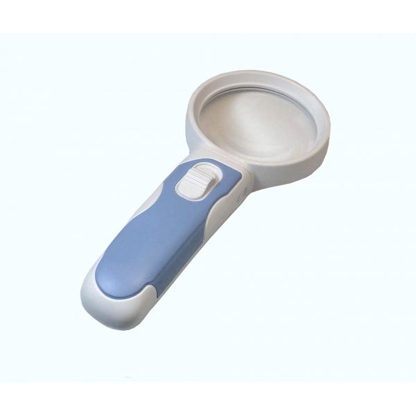 在庫状況：お取り寄せ/お届け：約2週間/◆軽くて使いやすい、LEDライト付の手持ちルーペになります。◆長時間のご使用でも疲れないよう軽量設計に仕上げました。◆細かな文字を見たり、暗い場所でのお調べ時に重宝します。/[RE65P]