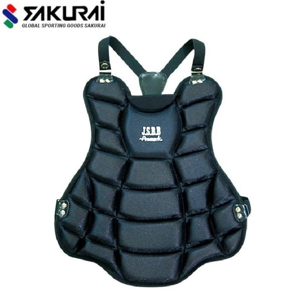 在庫状況：お取り寄せ/◆プロテクターの緩衝材には、衝撃吸収力に優れた、低反発性のクッションを採用。◆ボールの衝撃を吸収することで、どんなショートバウンドを受けても身体の近くで処理できます。/[CP66BKサクライ]