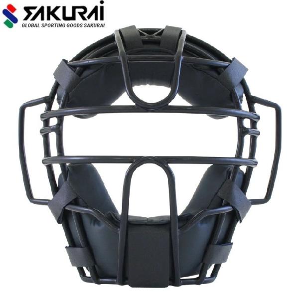 在庫状況：お取り寄せ/◆軟鉄中空鋼製で軽くて丈夫な、ソフトボール用キャッチャーマスク。◆軽量なのであらゆる場面で素早い反応ができる。/[PM110BKサクライ]