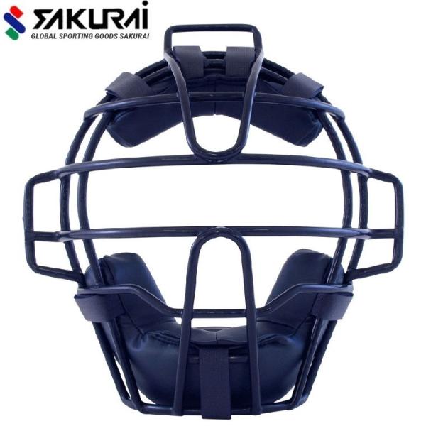 在庫状況：お取り寄せ/◆軟鉄中空鋼製で軽くて丈夫な、軟式野球用キャッチャーマスク。◆軽量なのであらゆる場面で素早い反応ができる。/[PM200NVサクライ]