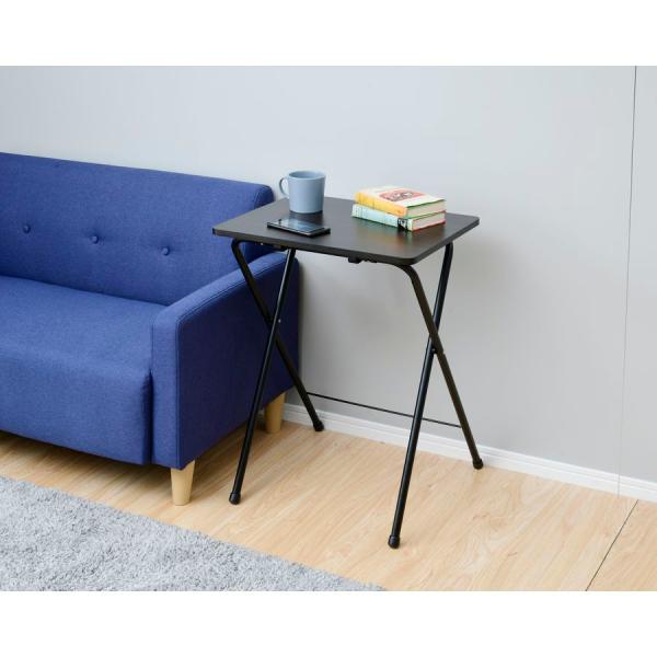 在庫状況：お取り寄せ/お届け：約2週間/2021年02月 発売/画像は使用イメージです。◆高さ90cmのハイテーブル◆折りたたみ式のミニテーブル、スタンディングデスクとしても使用可能・本体サイズ(約)：幅50×奥行52×高さ90cm・組立：...