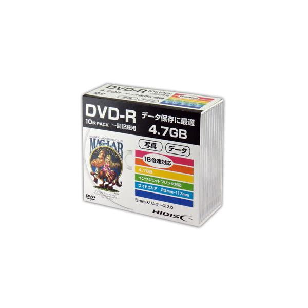 在庫状況：お取り寄せ/お届け：約2週間/◆16倍速対応DVD-R 10枚パック◆インクジェットプリンタ対応ワイドエリアタイプ(内径23mmから外径117mmまで印刷可能)◆1回記録用/[HDDR47JNP10SC]