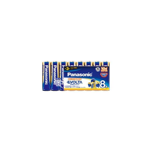 パナソニック アルカリ乾電池単3形 8本パック Panasonic EVOLTA LR6EJ/ 8SW 返品種別A