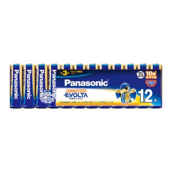 Panasonic LR6EJ/12SW パナソニック LR6EJ12SW EVOLTA エボルタ 単3形 アルカリ乾電池 12本 パック