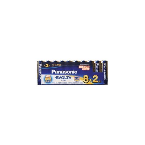 パナソニック アルカリ乾電池単3形 8本+2本パック(増量パック) Panasonic EVOLTA LR6EJSP/ 10S 返品種別A