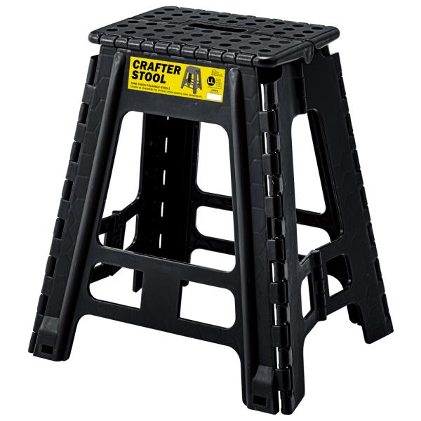 他サイト： 東谷 クラフタースツールLL(ブラック) 折りたたみクラフタースツール 脚立 LFS-413BK 返品種別Aの商品画像