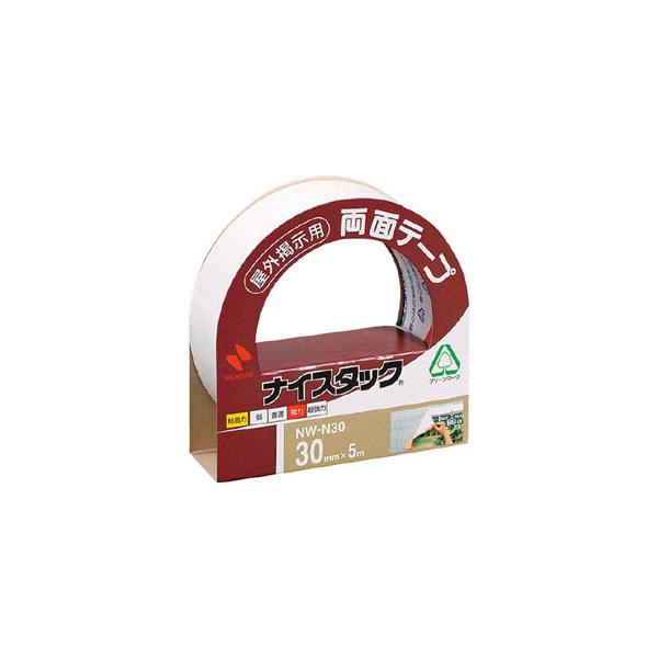 ニチバン 屋外用両面テープ 幅30mm×長さ5m(ホワイト)1巻 NWN30 返品種別B