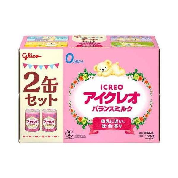 ◆江崎グリコ アイクレオ バランスミルク 800g×2缶