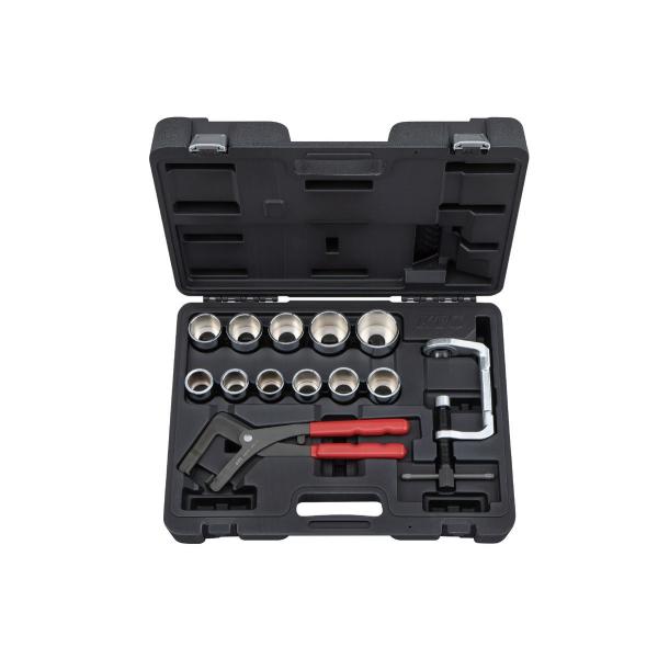 在庫状況：お取り寄せ/お届け：約2週間/※専用樹脂ケースの単体販売は行っておりません。◆ロアアームやタイロッドエンドのボールジョイントブーツの圧入専用工具◆保管・持ち運びに便利な専用樹脂ケース付き◆ボールジョイントブーツプライヤは独自の先端...