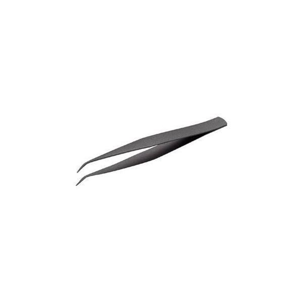 トラスコ中山 ステンレス製ピンセット フッ素コートタイプ 125mm 曲爪 ステンレス製ピンセット TSP-43 返品種別B