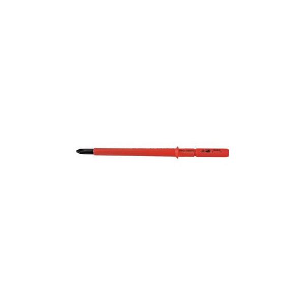 トラスコ中山 絶縁差替式ドライバー(マグネット入り) (+NO.2X100mm) 絶縁工具(ドライバー) TZDS-2 返品種別B