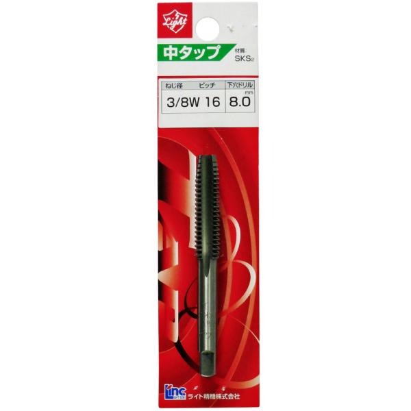 他サイト： ライト精機 中タップ(sks2) ネジ径3/ 8Wxピッチ16 23325 返品種別Bの商品画像