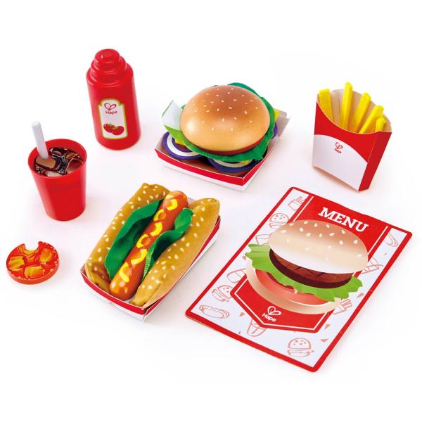 HAPE ハンバーガー＆ホットドッグセット(E3160)ままごとあそび 返品種別B