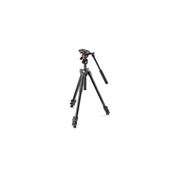 マンフロット　290light 三脚 Manfrotto ビデオ三脚キット 290LIGHT+MVH400AH MK290LTA3-Vを
